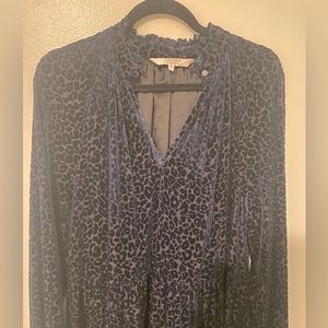 Crosby Blue Velvet Dress